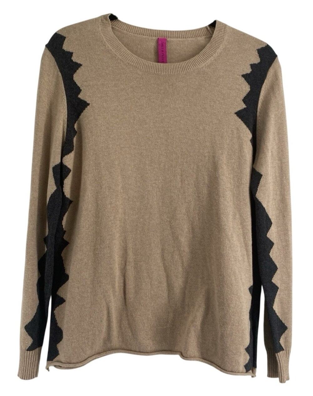 Zaket And Plover Sweater Beige / Gray Size Small Cotton Cashmere Quiet Luxury